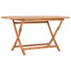 Folding Patio Table 62.9"x31.4"x29.5" Solid Teak Wood