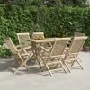 Folding Patio Chairs 6 pcs Gray 22"x24"x35" Solid Wood Teak