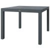 Outsunny Extendable Outdoor Dining Table, 41"- 83" Aluminum Frame Patio Table with Wood Effect Steel Top, Rectangle Expandable Patio Table for 6-8, Da