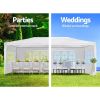 10x30' Wedding Party Canopy Tent Outdoor Gazebo with 5 Removable Sidewalls