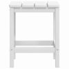 Patio Adirondack Chair with Table HDPE White