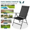 Set of 2 Adjustable Portable Patio Folding Dining Chair Recliners