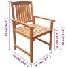 Patio Chairs 2 pcs Solid Acacia Wood Brown