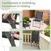 2 Pieces Patio Folding Chairs with Armrests for Deck Garden Yard