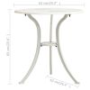 Patio Table White 24.4"x24.4"x25.6" Cast Aluminum