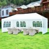 10 x 20 Feet 6 Sidewalls Canopy Tent with Carry Bag