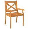 Patio Dining Chairs 3 pcs Solid Wood Acacia