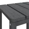 Patio Adirondack Table Anthracite 15"x15"x18.1" HDPE