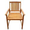 Patio Chairs 2 pcs Solid Acacia Wood Brown