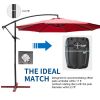 60L Plastic Weighted Fill Water Sand Wheel Patio Umbrella Base