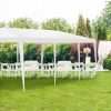 10 x 30 Feet Gazebo Canopy Tent with Connection Stakes and Wind Ropes