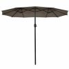 15 Feet Double-Sided Outdoor Patio Umbrella with Crank without Base