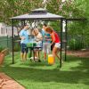 10.5 x 5 FT Grill Gazebo with Side Awning and Double-Tiered Top