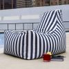 Jaxx Juniper Outdoor Bean Bag Patio Chair, Navy Stripes