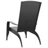 Patio Adirondack Chair Black Poly Rattan