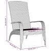 Patio Adirondack Chair Black Poly Rattan