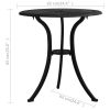 Patio Table Black 24.4"x24.4"x25.6" Cast Aluminum