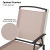 Set of 2 Patio Dining Chairs with Armrests and Rustproof Steel Frame