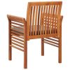 Patio Dining Chair with Cushion Solid Acacia Wood