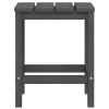 Patio Adirondack Table Anthracite 15"x15"x18.1" HDPE