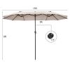 15 Feet Patio Double-Sided Umbrella with Hand-Crank System - Gallery View 2 of 10