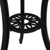 Patio Table Black 24.4"x24.4"x25.6" Cast Aluminum