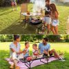 Outdoor Folding Picnic Table Grill Camping Table, 4-6 Person Portable Roll up Aluminum Table, Quick Setup in 1-5 Minutes, for Picnic, Garden, Patio, D