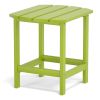 Adirondack Outdoor Side Table;  HDPE Plastic End Tables for Patio;  Backyard;  Pool;  Indoor Outdoor Companion;  Easy Maintenance Weather Resistant La