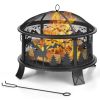 Outddor Patio Garden Beach Camping Bonfire Party Fire Pit With BBQ Grill