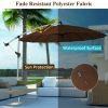 10 Feet Patio Offset Umbrella Market Hanging Umbrella for Backyard Poolside Lawn Garden