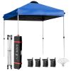 6.6 x 6.6 Feet Outdoor Pop-up Canopy Tent with Roller Bag