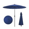 9 Feet Round Patio Umbrella with 18 Fiberglass Ribs