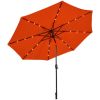 10 Feet Outdoor Patio Umbrella with Bright Solar LED Lights