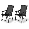 Set of 2 Outdoor Patio Folding Chair with Ergonomic Armrests