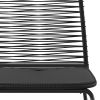 Patio Chairs 4 pcs Poly Rattan Black