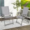 Set of 4 Patio Folding Chair Set with Rustproof Metal Frame