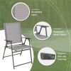 Set of 4 Patio Folding Chair Set with Rustproof Metal Frame