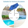 9 FT Outdoor Market Patio Table Umbrella Push Button Tilt Crank Lift