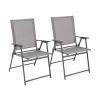 Set of 4 Patio Folding Chair Set with Rustproof Metal Frame