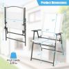 Set of 4 Patio Folding Chair Set with Rustproof Metal Frame