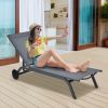 6-Position Adjustable Fabric Outdoor Patio Recliner Chair