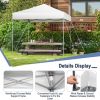 6.6 x 6.6 Feet Outdoor Pop-up Canopy Tent with UPF 50+ Sun Protection