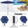 9 Feet Round Patio Umbrella with 18 Fiberglass Ribs