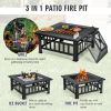 Outddor Patio Garden Beach Camping Bonfire Party Fire Pit With BBQ Grill