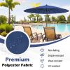 9 Feet Round Patio Umbrella with 18 Fiberglass Ribs