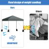 8 x 8 Feet Outdoor Pop-up Canopy Tent with Portable Roller Bag and Sand Bags