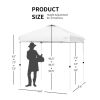 6.6 x 6.6 Feet Outdoor Pop-up Canopy Tent with Roller Bag