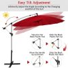 10 Feet Patio Offset Umbrella Market Hanging Umbrella for Backyard Poolside Lawn Garden