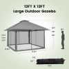 13 x 13 Feet Pop-up Instant Gazebo Canopy Tent with Mesh Sidewall