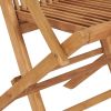 Folding Patio Chairs 6 pcs Solid Teak Wood